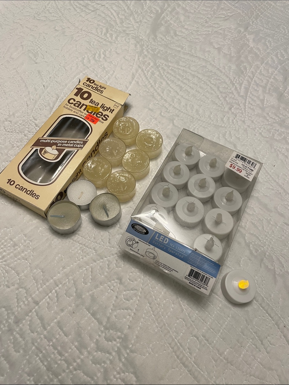 Lot of Tea Lights Candles & LED Battery Operated Set of 21